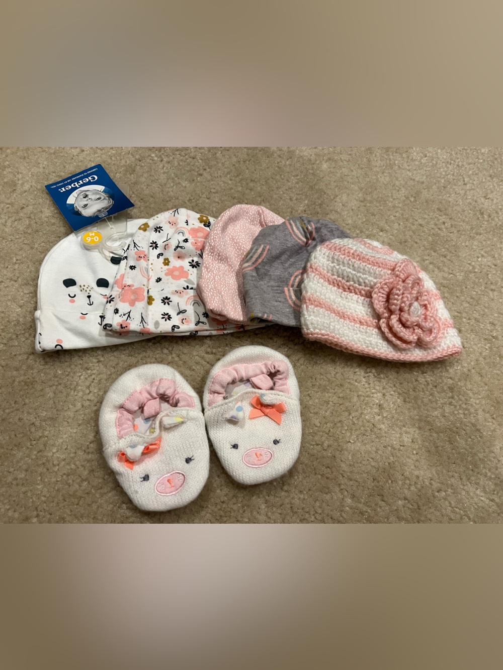 Baby Girls Hat & Shoe Set